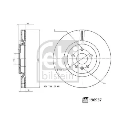 Disco de freno FEBI BILSTEIN 196937 Envío Inmediato